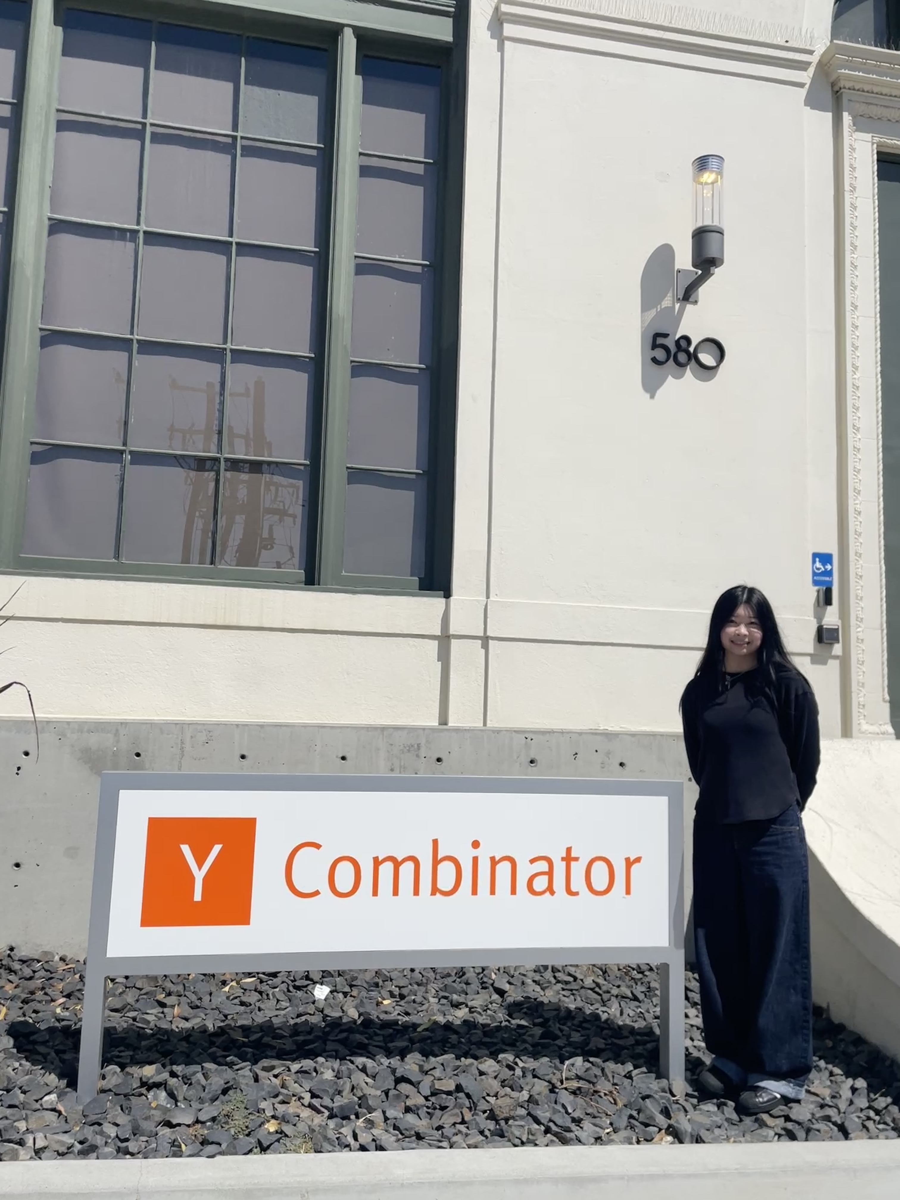 sexy girl at yc sign